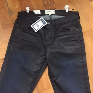 NWT Current/Elliott The Stiletto black/blue 28